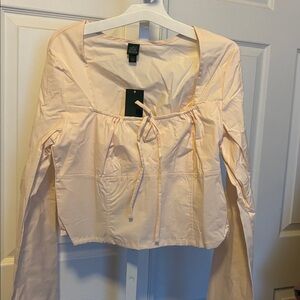 NWT Light Pink Long Sleeve Blouse